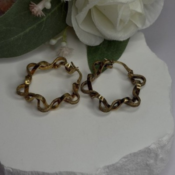 Italy 925 Sterling Silver Gold Plated Earrings