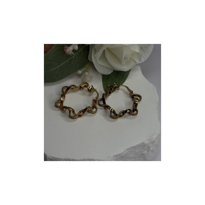 Italy 925 Sterling Silver Gold Plated Earrings