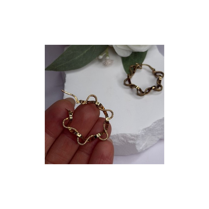 Italy 925 Sterling Silver Gold Plated Earrings
