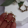 Italy 925 Sterling Silver Gold Plated Earrings