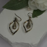 925 Sterling Silver Open Teardrop Design Charm Inside Earrings