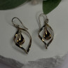 925 Sterling Silver Open Teardrop Design Charm Inside Earrings