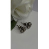 925 Sterling Silver Tiny Diamonds Heart Stud Earrings