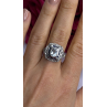925 Sterling Silver Aquamarine, Sapphire & White Beryl Ring Size 9