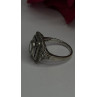 925 Sterling Silver Aquamarine, Sapphire & White Beryl Ring Size 9