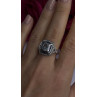 925 Sterling Silver Aquamarine, Sapphire & White Beryl Ring Size 9
