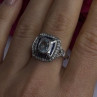 925 Sterling Silver Aquamarine, Sapphire & White Beryl Ring Size 9