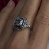 925 Sterling Silver Aquamarine, Sapphire & White Beryl Ring Size 9