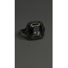 925 Sterling Silver Aquamarine, Sapphire & White Beryl Ring Size 9