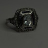 925 Sterling Silver Aquamarine, Sapphire & White Beryl Ring Size 9