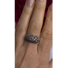 Beautiful 925 Sterling Silver Red Garnet Ring Size 7.5