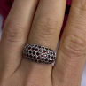 Beautiful 925 Sterling Silver Red Garnet Ring Size 7.5