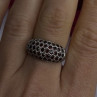 Beautiful 925 Sterling Silver Red Garnet Ring Size 7.5