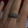 Beautiful 925 Sterling Silver Red Garnet Ring Size 7.5
