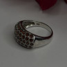 Beautiful 925 Sterling Silver Red Garnet Ring Size 7.5