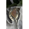 Large 925 Sterling Silver Baltic Amber Peridot Citrine Tourmaline Pendant