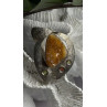 Large 925 Sterling Silver Baltic Amber Peridot Citrine Tourmaline Pendant
