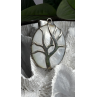 925 Sterling Silver Mother of Pearl Tree of Life Pendant