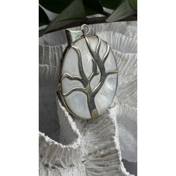 925 Sterling Silver Mother of Pearl Tree of Life Pendant