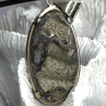 Vintage 925 Sterling Silver Pyritized Ammonite Pendant
