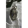 Vintage 925 Sterling Silver Pyritized Ammonite Pendant