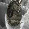 Vintage 925 Sterling Silver Pyritized Ammonite Pendant
