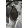 Vintage 925 Sterling Silver Pyritized Ammonite Pendant