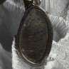 Vintage 925 Sterling Silver Pyritized Ammonite Pendant