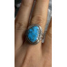 Vintage 925 Sterling Silver Blue Turquoise Ring Size 9.5