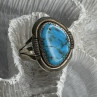 Vintage 925 Sterling Silver Blue Turquoise Ring Size 9.5
