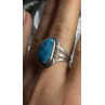 Vintage 925 Sterling Silver Blue Turquoise Ring Size 9.5