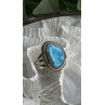 Vintage 925 Sterling Silver Blue Turquoise Ring Size 9.5