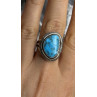 Vintage 925 Sterling Silver Blue Turquoise Ring Size 9.5