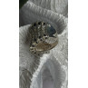 925 Sterling Silver Blue Sapphires & Clear Topaz Stones Ring Size 6