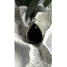 Vintage Teardrop 925 Sterling Silver Black Onyx Pendant