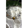 Solar System Gemstones 925 Sterling Silver Tigers Eye Moonstone etc. Necklace