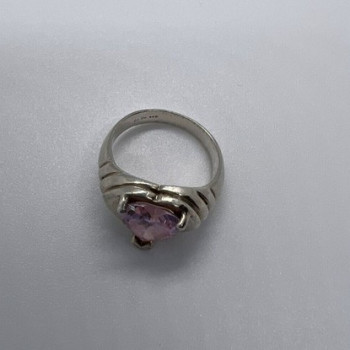 925 Sterling Silver Pink CZ 