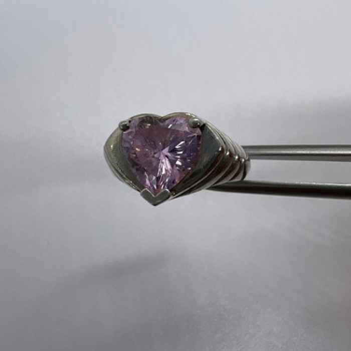925 Sterling Silver Pink CZ 