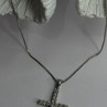 925 Sterling Silver Diamonds Cross Necklace