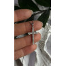 925 Sterling Silver Diamonds Cross Necklace