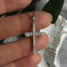 925 Sterling Silver Diamonds Cross Necklace