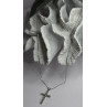925 Sterling Silver Diamonds Cross Necklace