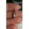Tiny Beautiful 925 Sterling Silver Opal & Clear Topaz Stones Pendant