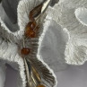 Vintage Unique Design Dangle 925 Sterling Silver Amber Earrings