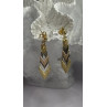 Tricolor Dangle Italy 925 Sterling Silver Gold Plated Earrings