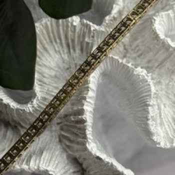 Shiny 925 Sterling Silver Gold Plated Cz Bracelet 7.5