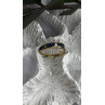 14K Yellow Gold Sapphire 0.33 CTW & Diamond 0.02 CTW Band Ring Size 6