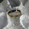 14K Yellow Gold Sapphire 0.33 CTW & Diamond 0.02 CTW Band Ring Size 6