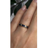 14K Yellow Gold Sapphire 0.33 CTW & Diamond 0.02 CTW Band Ring Size 6