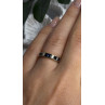 14K Yellow Gold Sapphire 0.33 CTW & Diamond 0.02 CTW Band Ring Size 6